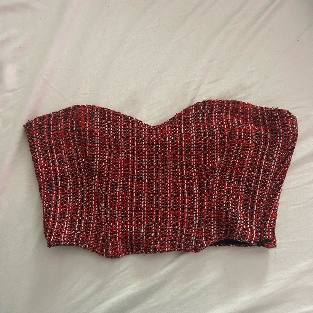 Zara textured sleeveless top